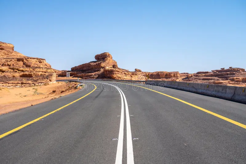 Scenic drive to AlUla